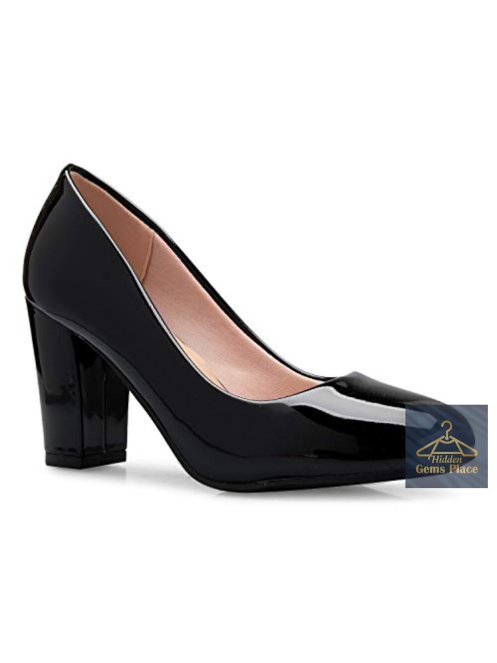 Women's Classic Round-Toe Platform Pumps High Block Heel Faux Suede